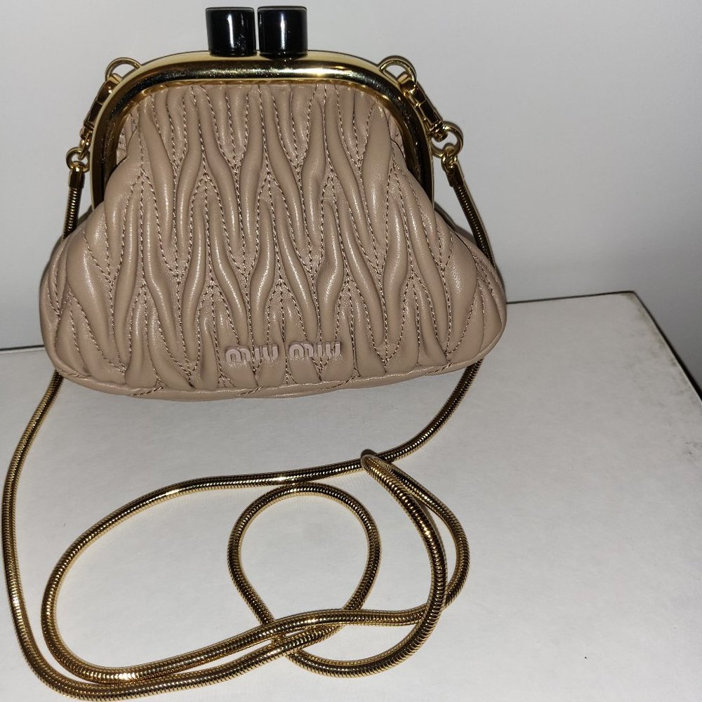 Miu miu belle mini crossbody clutch bag